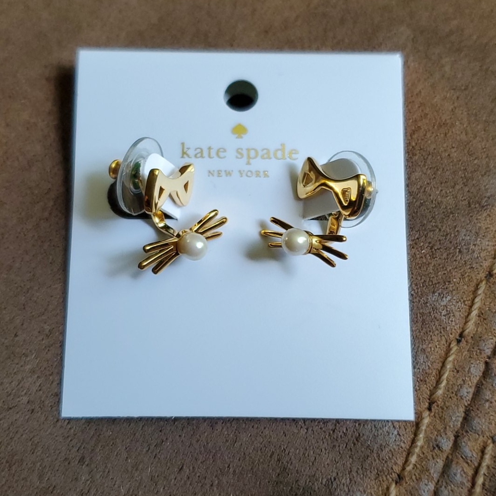 Kate Spade cat earrings
